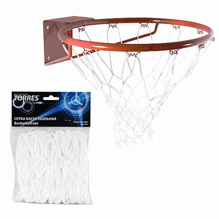 Сетка баскетбольная Torres SS11055 4мм, полипропилен, белая - купить в интернет магазине Икс Мастер 