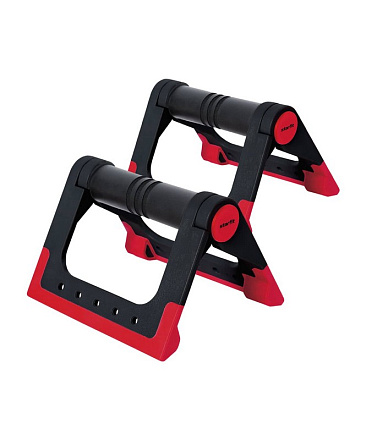 Упоры для отжиманий STARFIT BA-304, cкладные, черный/красный в Иркутске - купить в интернет магазине Икс Мастер