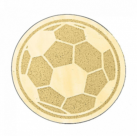 Эмблема Футбол 25мм металлопластик (золото) в Иркутске - купить в интернет магазине Икс Мастер