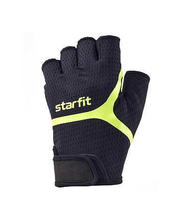 Перчатки для фитнеса STARFIT WG-103, черн/ярко-зелен в Иркутске - купить в интернет магазине Икс Мастер