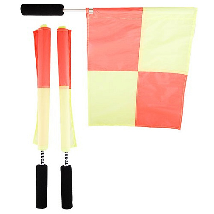 Флаги для боковых судей TORRES, алюм. древко, оранж-желт - купить в интернет магазине Икс Мастер 