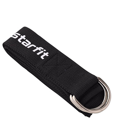 Ремень для йоги STARFIT YB-100 180 см, черный в Иркутске - купить в интернет магазине Икс Мастер
