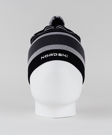 Шапка NORDSKI Bright Black/Grey в Иркутске - купить в интернет магазине Икс Мастер