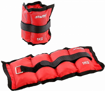 Утяжелители STARFIT WT-401 1 кг, красный в Иркутске - купить в интернет магазине Икс Мастер