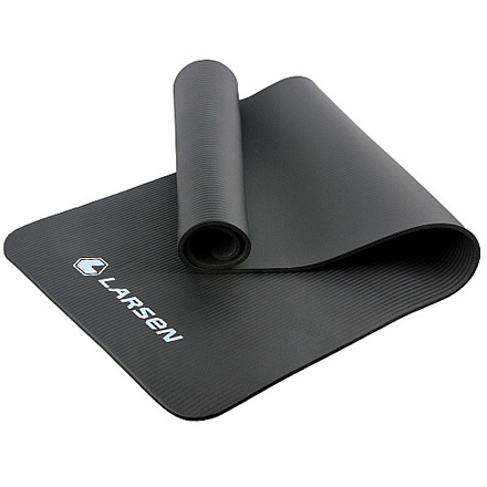 Коврик для фитнеса и йоги Larsen NBR ECE 069 183x61x1,0 см, чёрный в Иркутске - купить в интернет магазине Икс Мастер