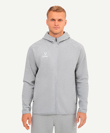 Толстовка Jogel ESSENTIAL Athlete Hooded FZ Jacket с капюшоном, серый в Иркутске - купить в интернет магазине Икс Мастер