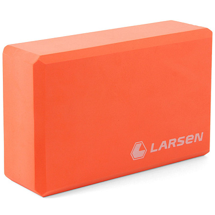 Блок для йоги Larsen EVA YB-02 22х15,2х7,6см оранжевый в Иркутске - купить в интернет магазине Икс Мастер