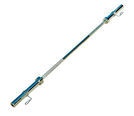 Гриф для штанги OB72 прямой 180 см d-50 мм, замок-пружина, диам. стержня 29мм до 250кг в Иркутске - купить в интернет магазине Икс Мастер