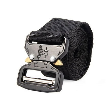 Ремень CЛЕДОПЫТ Рысь, 1400х38 мм, текстиль, черный в Иркутске - купить в интернет магазине Икс Мастер