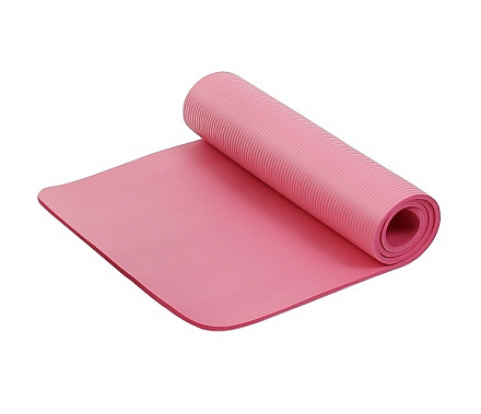 Коврик для фитнеса и йоги Larsen NBR 183x61x1,0 см, розовый в Иркутске - купить в интернет магазине Икс Мастер