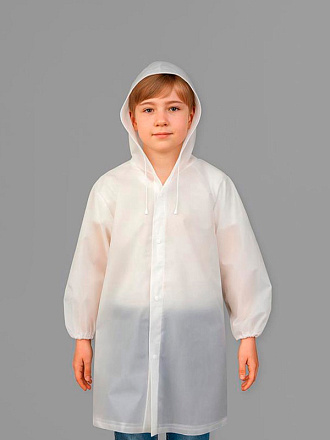 Дождевик детский однотонный прозрачный, рост 120-160 см цвет МИКС в Иркутске - купить в интернет магазине Икс Мастер
