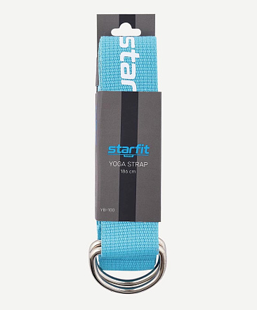 Ремень для йоги STARFIT YB-100 180 см, синий пастель в Иркутске - купить в интернет магазине Икс Мастер