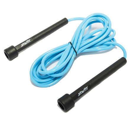 Скакалка STARFIT RP-101 ПВХ с пластиковой ручкой, синяя 3 м в Иркутске - купить в интернет магазине Икс Мастер
