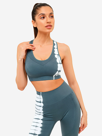 Бра-топ EAZYWAY 2S08.563.1 W Grey/Blue в Иркутске - купить в интернет магазине Икс Мастер