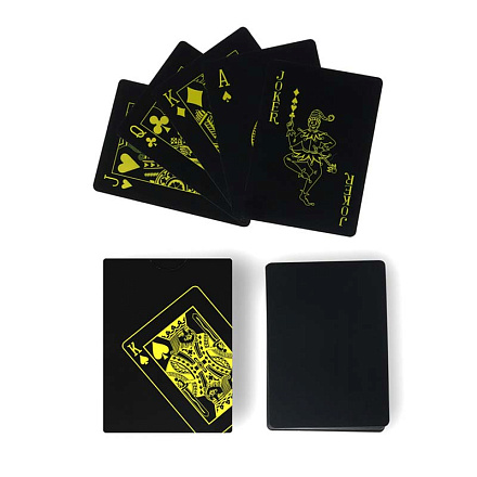 Карты игральные пластик Неон, светящиеся, 30 мкм, 8.8 х 6.3 см, желтые