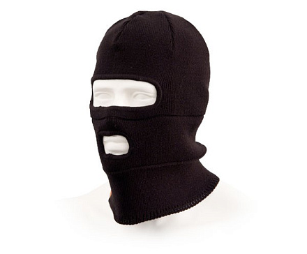 Шлем-маска TAGRIDER Expedition 3013 2 отверстия, вязан., черная  в Иркутске - купить в интернет магазине Икс Мастер