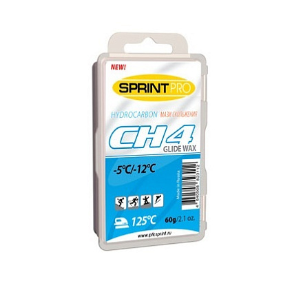 Мазь скольжения SPRINT PRO CH4 60гр, -5 -12 C, Blue в Иркутске - купить в интернет магазине Икс Мастер