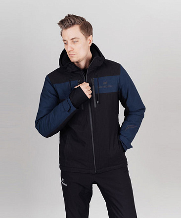 Куртка горнолыжная NORDSKI NSM744024 Lavin Black/Dress Blue в Иркутске - купить в интернет магазине Икс Мастер