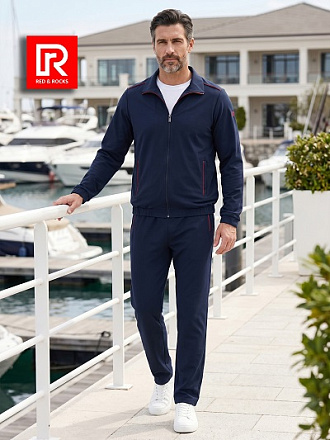 Костюм Red-N-Rocks 15M-RR-1854 спортивный мужской Navy Blue в Иркутске - купить в интернет магазине Икс Мастер