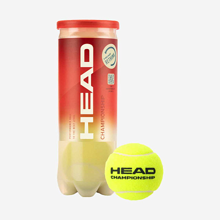 Мяч теннисный HEAD Championship 3B 3 шт, желтый  в Иркутске - купить в интернет магазине Икс Мастер