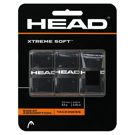 Овергрип HEAD Xtreme Soft Black 3 шт, черный