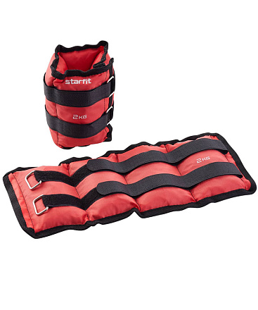 Утяжелители STARFIT WT-401 2 кг, красный в Иркутске - купить в интернет магазине Икс Мастер
