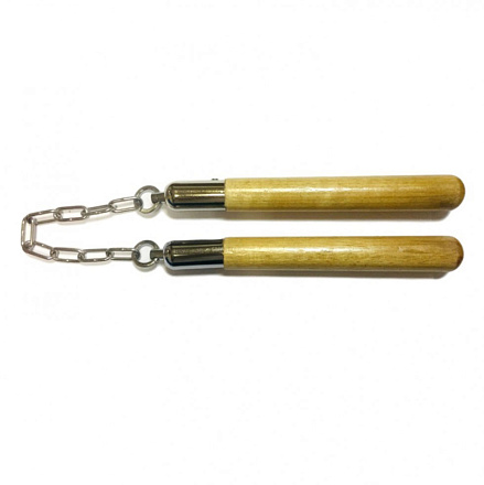 Нунчаки тренировочные, дерево с цепью, облегчен. 112гр в Иркутске - купить в интернет магазине Икс Мастер