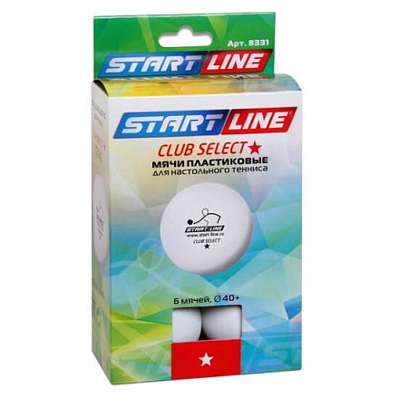 Мячи Start Line Club Select 1* (6 шт, бел.) - купить в интернет магазине Икс Мастер 