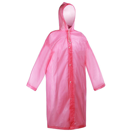 Дождевик-плащ взрослый 46-48, розовый в Иркутске - купить в интернет магазине Икс Мастер