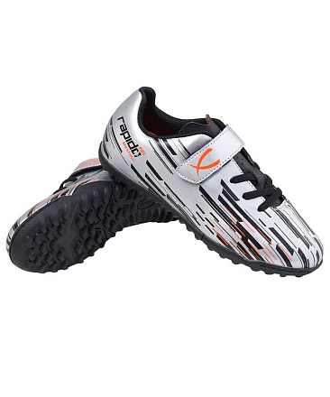 Бутсы детские Jogel RAPIDO TF многошипованные Silver/black в Иркутске - купить в интернет магазине Икс Мастер