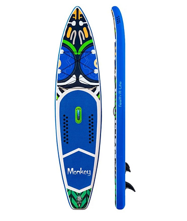 Сапборд FUNWATER Monkey 350*83*15 (3 плавника, весло, рюкзак, насос, ремкомплект, лиш) двухслойный в Иркутске - купить в интернет магазине Икс Мастер