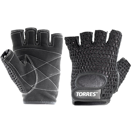 Перчатки для фитнеса TORRES PL6045, хлопок, нат. замша, подбивка 6 мм в Иркутске - купить в интернет магазине Икс Мастер