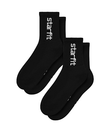 Носки высокие STARFIT Crew, черный, 2 пары  в Иркутске - купить в интернет магазине Икс Мастер