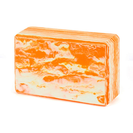 Блок для йоги CLIFF EVA 23*15*7,5см, 160гр., мультиколор оранж в Иркутске - купить в интернет магазине Икс Мастер