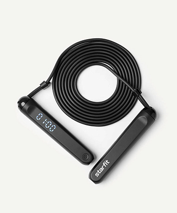 Скакалка STARFIT RP-701 ПВХ, умная, 3 м, черный в Иркутске - купить в интернет магазине Икс Мастер