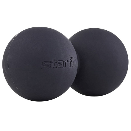 Мяч для МФР двойной STARFIT RB-106 6 см силикагель, черный в Иркутске - купить в интернет магазине Икс Мастер