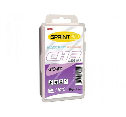 Мазь скольжения SPRINT PRO CH3 60гр, -3 -8 C, Violet в Иркутске - купить в интернет магазине Икс Мастер