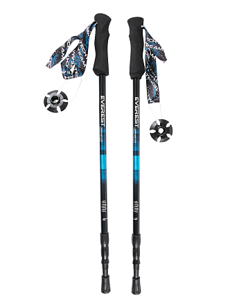Палки треккинговые TechTeam Everest Blue, 105-135 см, 3-секционные в Иркутске - купить в интернет магазине Икс Мастер