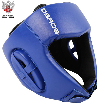 Шлем боксерский BoyBo TITAN кожа, одобрены ФБР, синий в Иркутске - купить в интернет магазине Икс Мастер