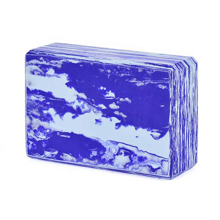 Блок для йоги CLIFF 23х15х8см 180гр, multicolor синий в Иркутске - купить в интернет магазине Икс Мастер