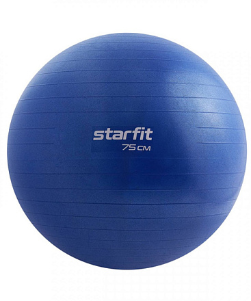 Фитбол STARFIT GB-108 75 см, 1200 гр, темно-синий (антивзрыв) в Иркутске - купить в интернет магазине Икс Мастер