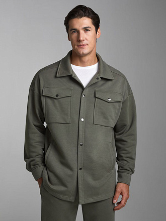 Толстовка-рубашка RED-N-ROCK'S 524M-RR-1687 мужская Khaki в Иркутске - купить в интернет магазине Икс Мастер