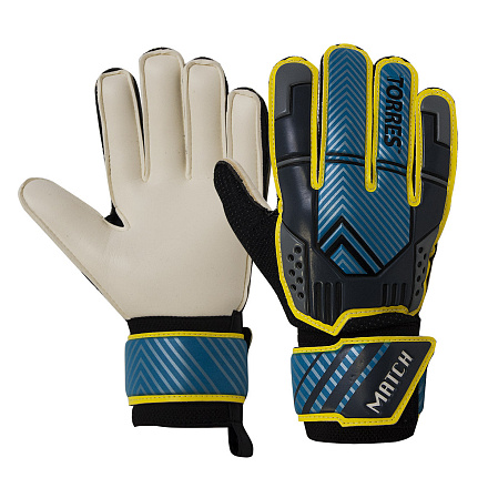 Перчатки вратарские TORRES Match FG05216, черно-сине-желтый - купить в интернет магазине Икс Мастер 