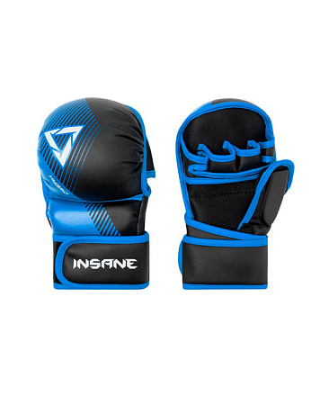 Перчатки для MMA INSANE HYBRID ПУ, синий в Иркутске - купить в интернет магазине Икс Мастер