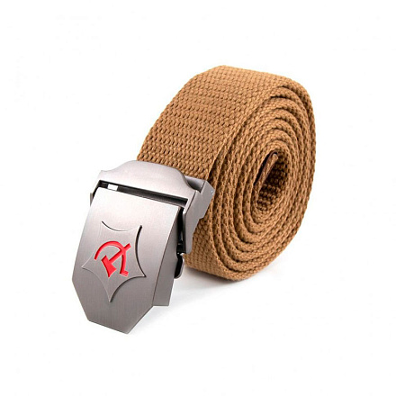 Ремень CЛЕДОПЫТ Звезда Серп и Молот, 1400х36 мм, текстиль, хаки в Иркутске - купить в интернет магазине Икс Мастер