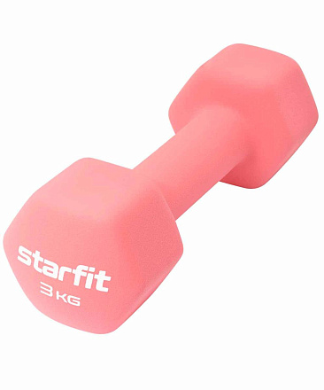 Гантель неопрен. STARFIT DB-201 3 кг, коралловый в Иркутске - купить в интернет магазине Икс Мастер