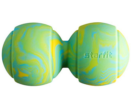 Мяч для МФР двойной STARFIT RB-107 12,5x6,3 см, силикагель, гол/оранж в Иркутске - купить в интернет магазине Икс Мастер