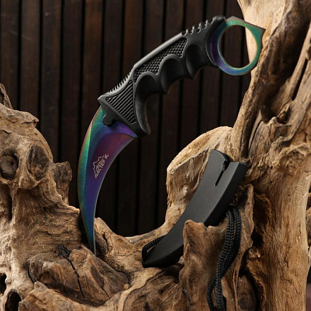 Нож-керамбит МАСТЕР К Коготь орла, 20 см, клинок 90 мм/2.6 мм, градиент в Иркутске - купить в интернет магазине Икс Мастер