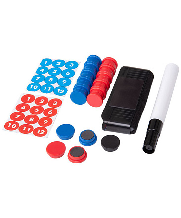 Фишки для доски Jogel JA-123, фишки, наклейки, маркер, тряпочка - купить в интернет магазине Икс Мастер 