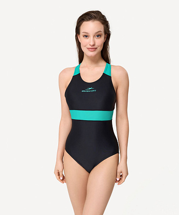 Купальник для плавания 25DEGREES Triumph Black/Green в Иркутске - купить в интернет магазине Икс Мастер